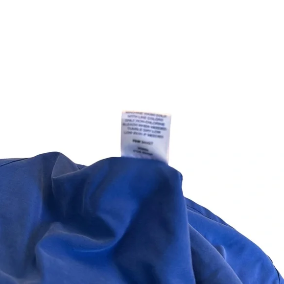 TravelSmith Royal Blue Button Up Shirt Mens Large Wrinkle Resistant Travelwear - Picture 9 of 11